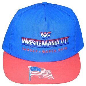 Vintage 1991 WWF WRESTLEMANIA VII Snapback Hat by Titan Sports Made in USA